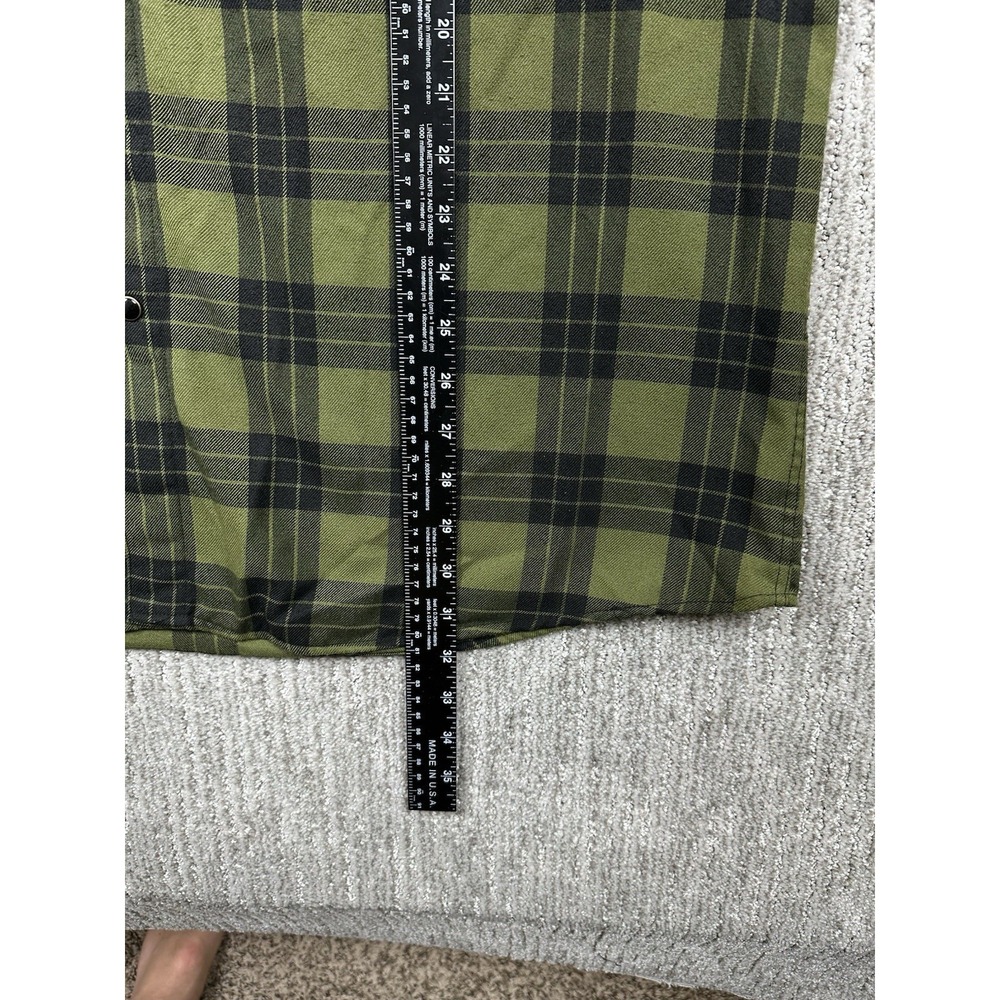 Dixxon Flannel Co 38 Special Green Plaid Flannel Shirt D-Tech 2XL Button-Up - Picture 4 of 9